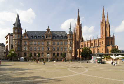 Neues Rathaus Schloßplatz Wiesbaden Wahrzeichen