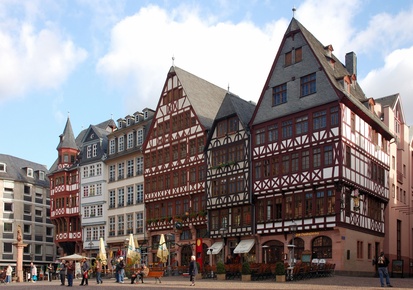 Römer Frankfurt Rathaus Treppengiebelfassade Wahrzeichen